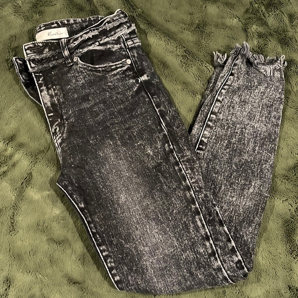 Kan can skinny jeans double button